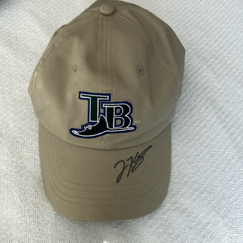Tampa Bay Rays hat. Pitcher Joe Kennedy Autographed.